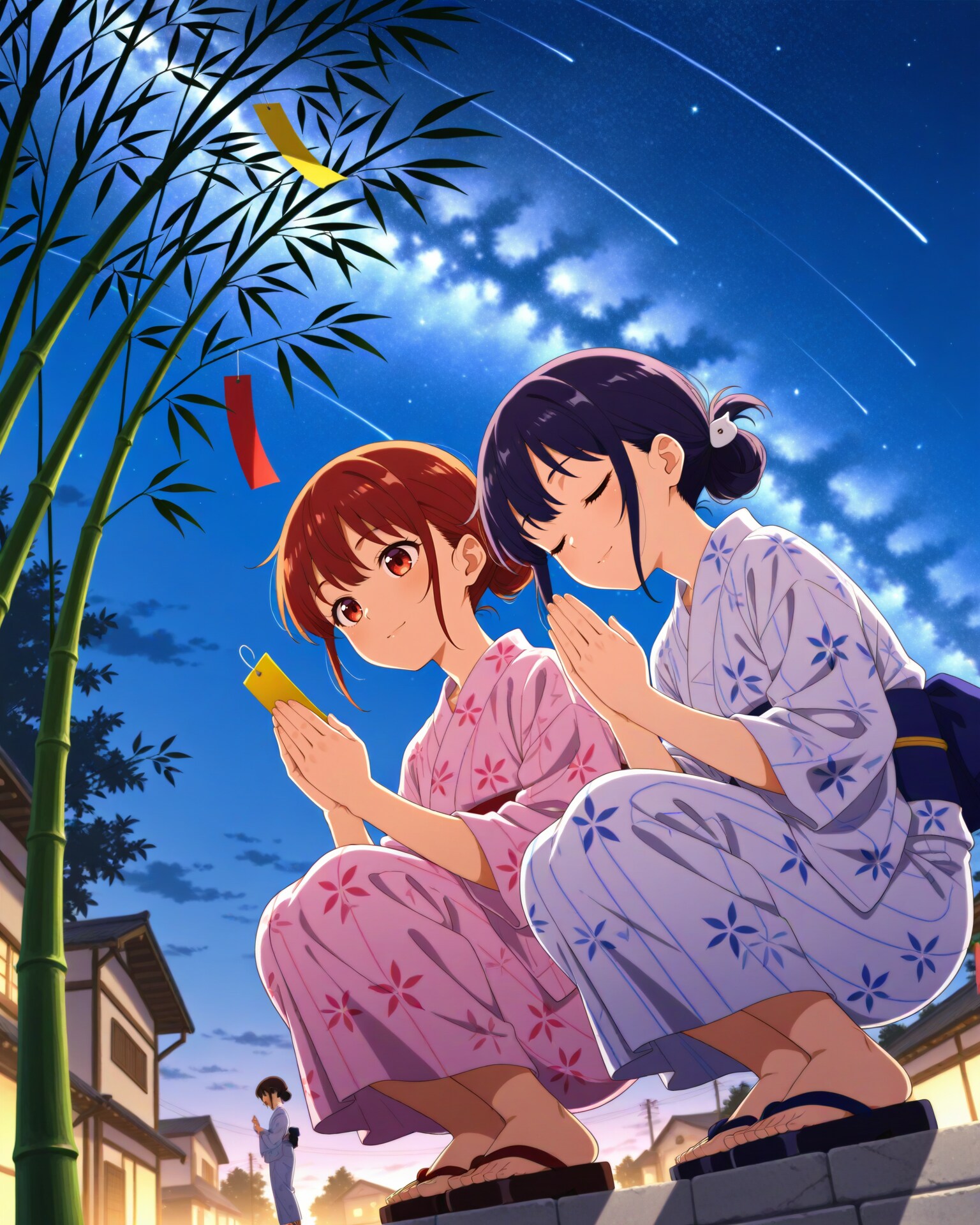 七夕に2人で願いごと | の人気AIイラスト・グラビア