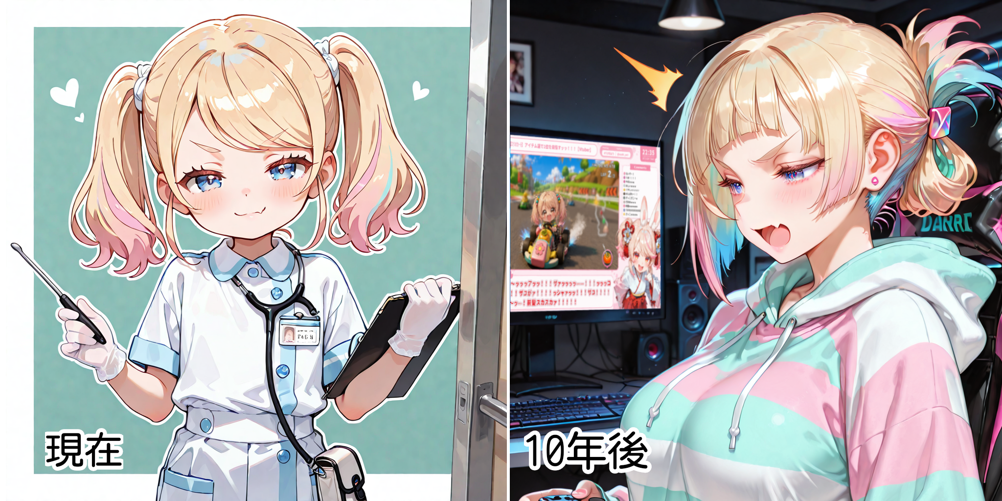 のんちゃん(10)→のんちゃん(20)