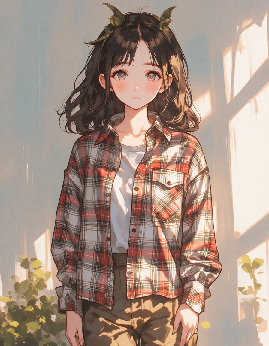 チェックの女_2 | の人気AIイラスト・グラビア