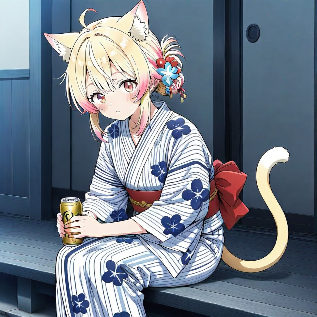 浴衣猫～(=^・・^=)