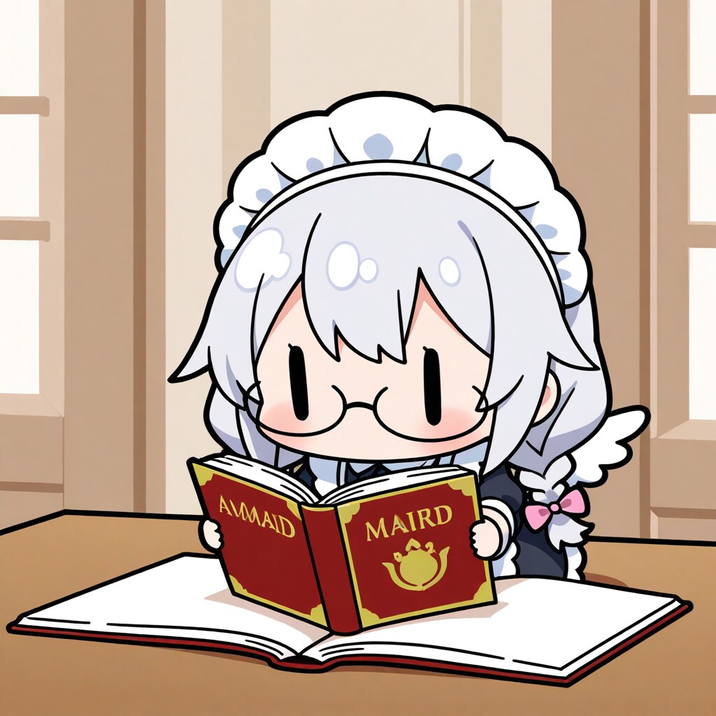 眼鏡三つ編みのチビメイドさん