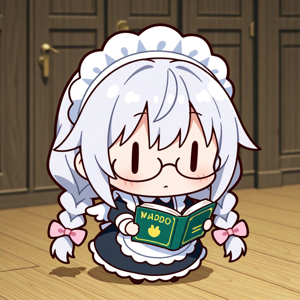 眼鏡三つ編みのチビメイドさん