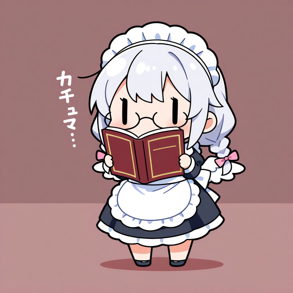 眼鏡三つ編みのチビメイドさん