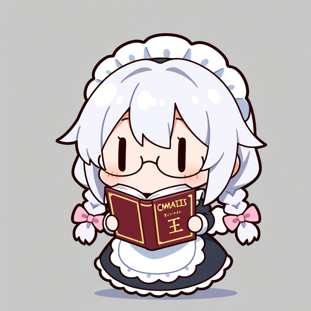 眼鏡三つ編みのチビメイドさん