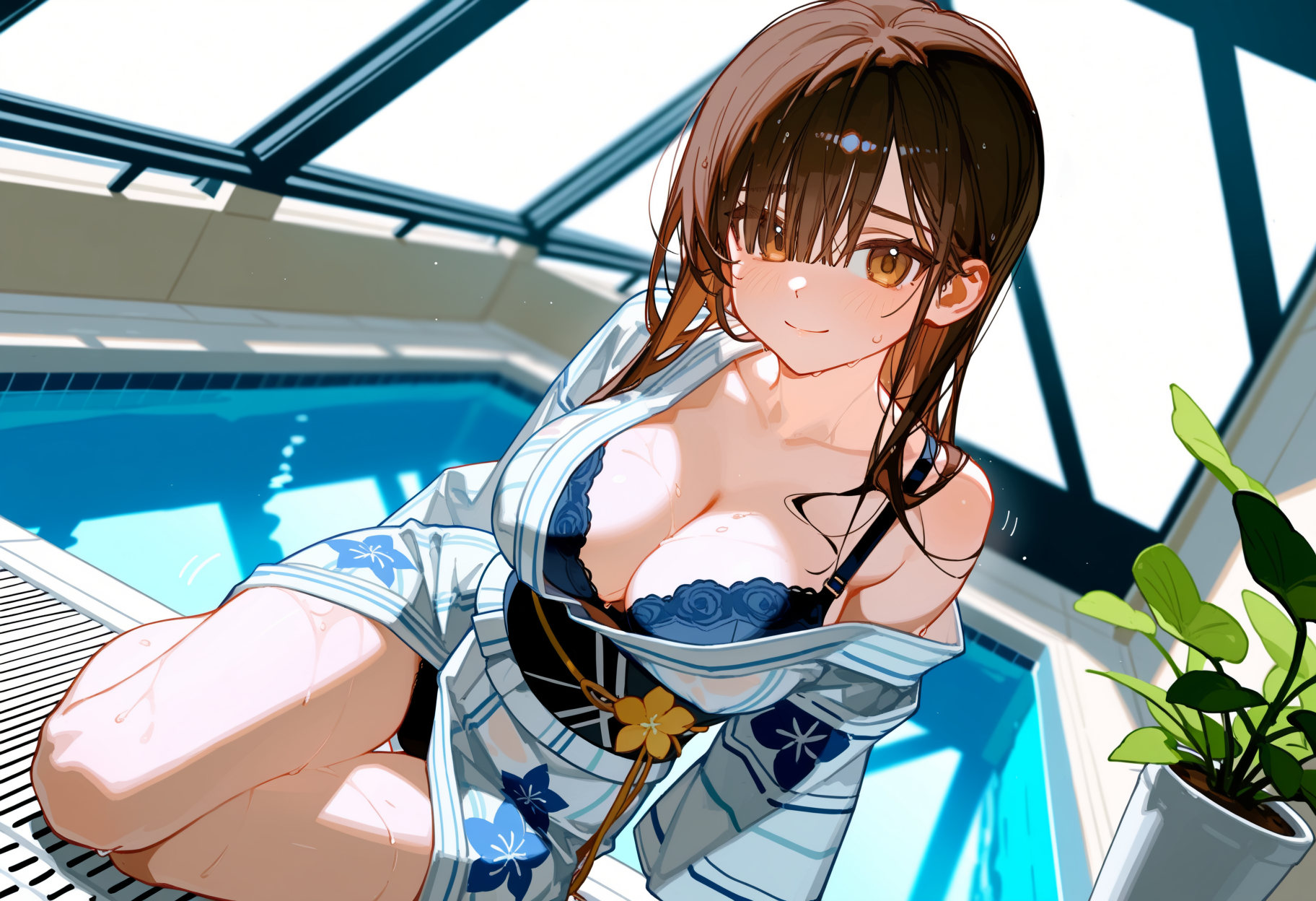 はだけ浴衣