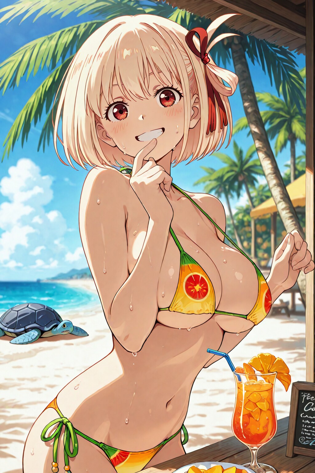 南国なビーチでマンゴーな千束👙🥭🍹🏖️❤️