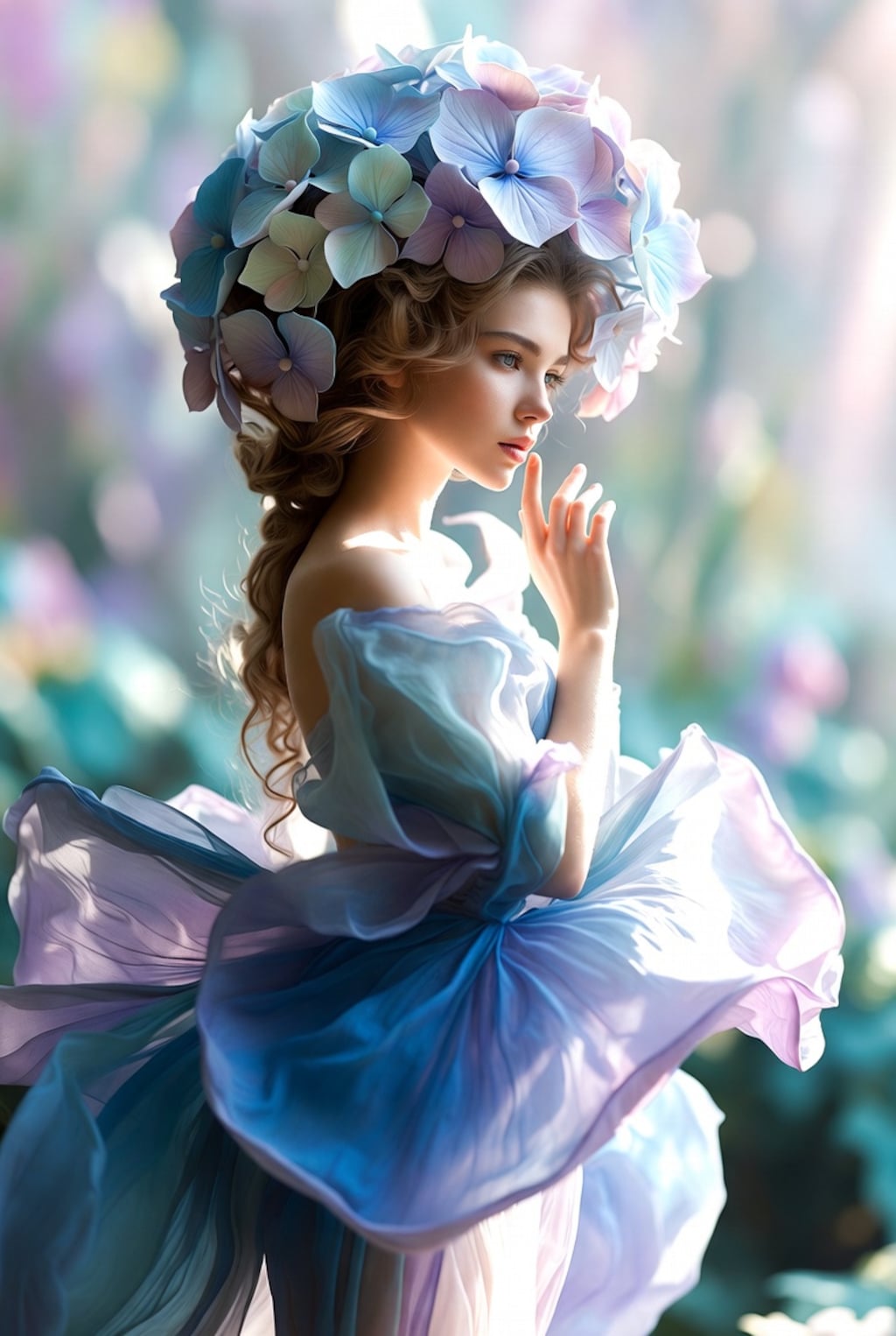 紫陽花の擬人化