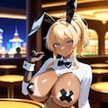 爆乳金髪ポニテちゃん　逆バニー 3枚目
