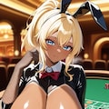 爆乳金髪ポニテちゃん　逆バニー 2枚目