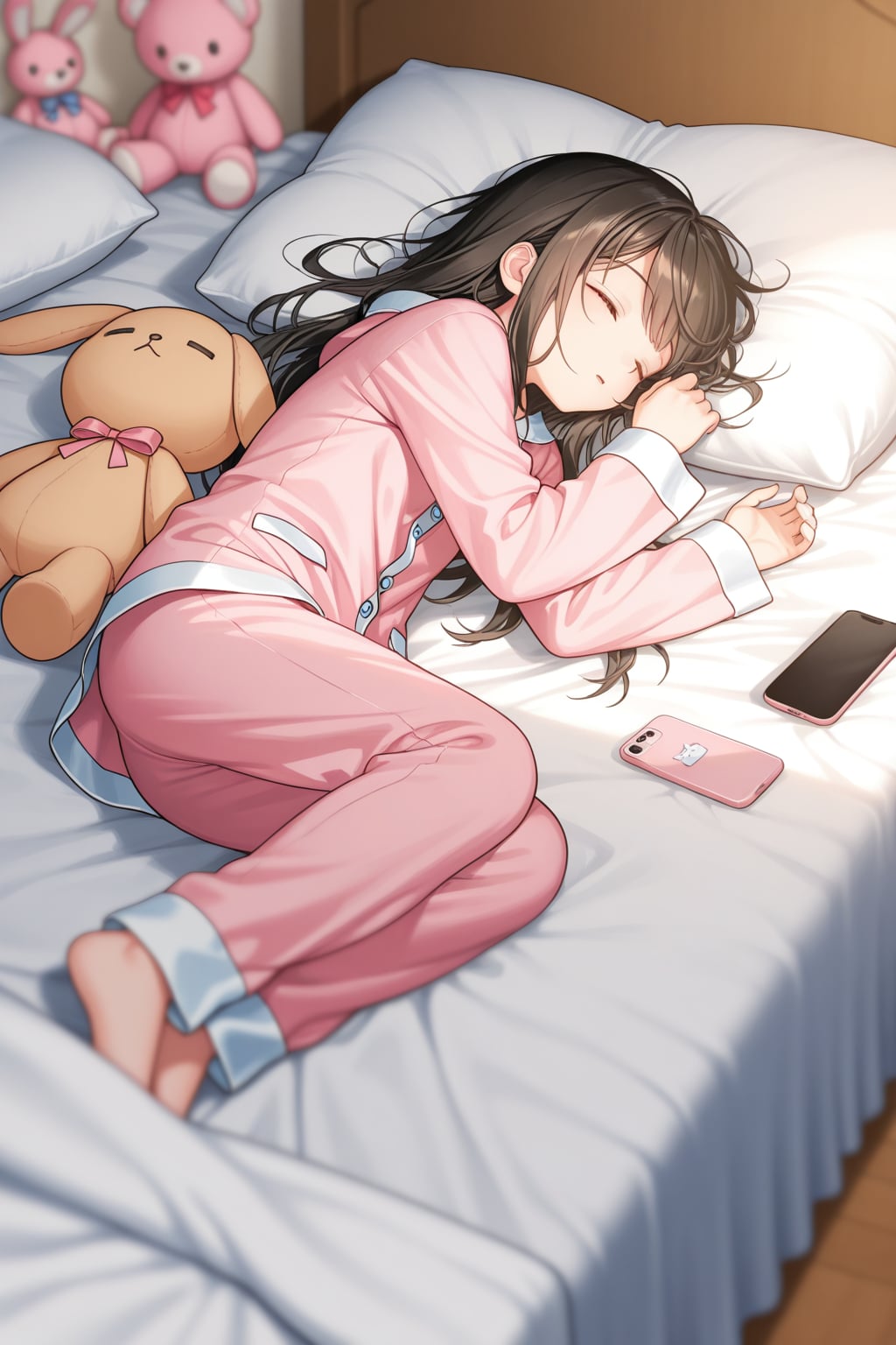 睡眠中のリトルガール💤🧸📱❣️ | の人気AIイラスト・グラビア