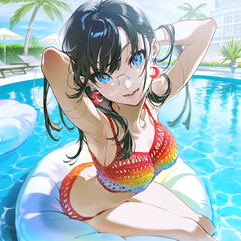クロシェ編みのビキニ