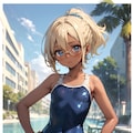 スク水の眼鏡っ娘 2枚目