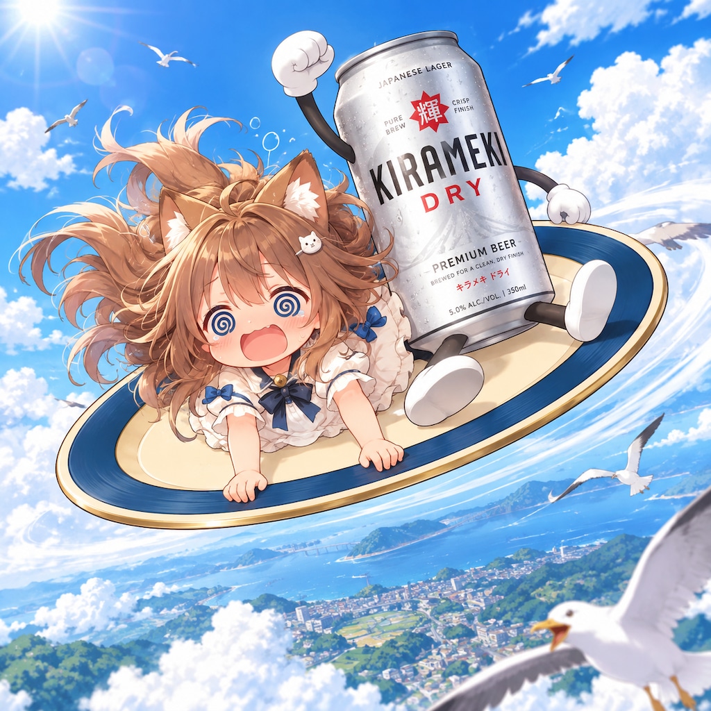 謎のお皿で空飛ぶ小さな女の子