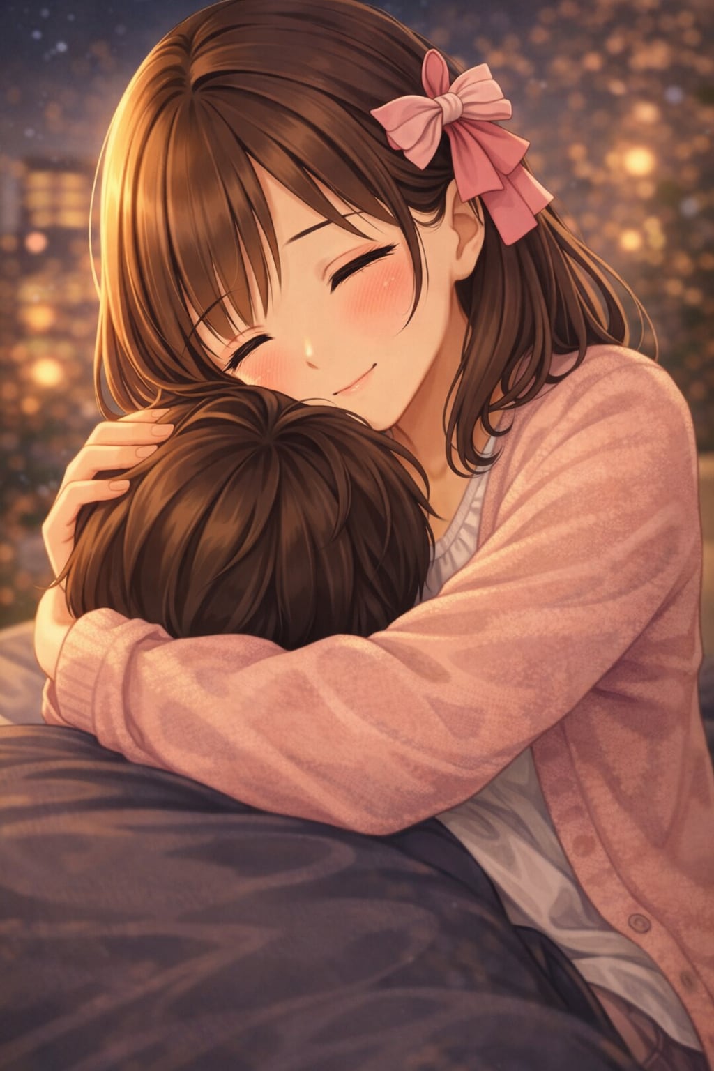 「今日は、何も考えなくていいよ。」 ― 彼女のぬくもりに包まれる夜 ― | の人気AIイラスト・グラビア