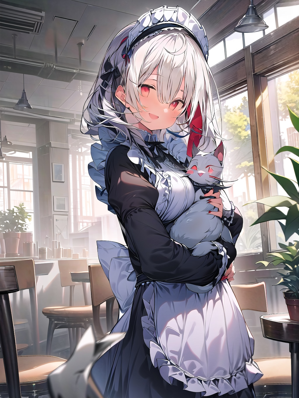 （12枚）ふわふわねこメイド 【BreakRealize LoRAマイナス】