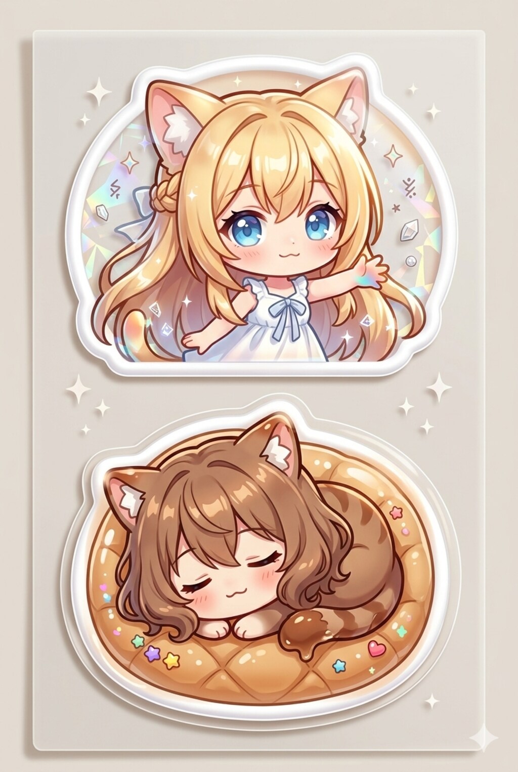 ミミ＆ルルのぷっくりシール☆
