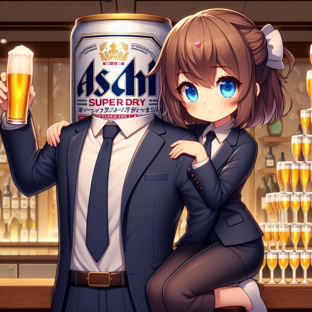 No.1ホストのビール缶とお客の小さな女の子