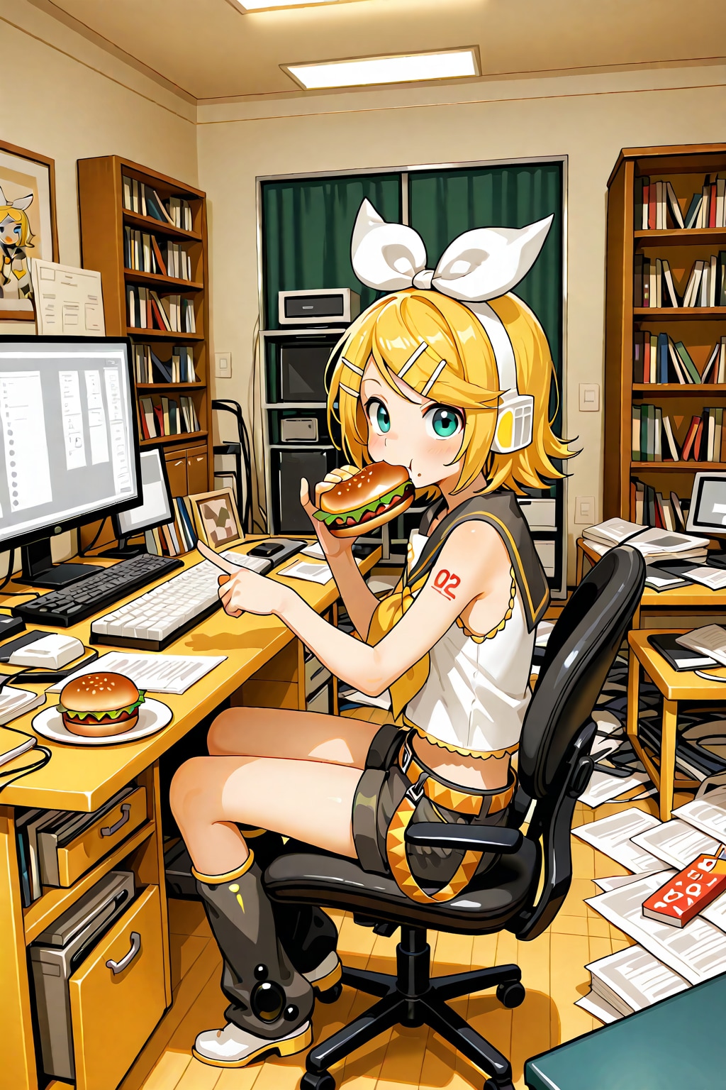 鏡音リン７０ | の人気AIイラスト・グラビア