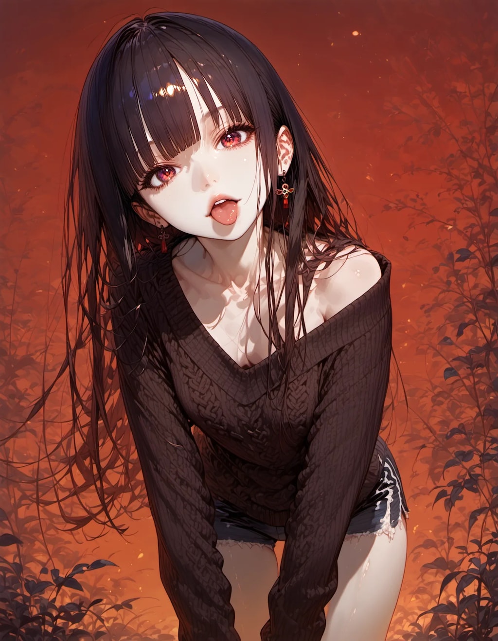 Crimson Mischief at Dusk