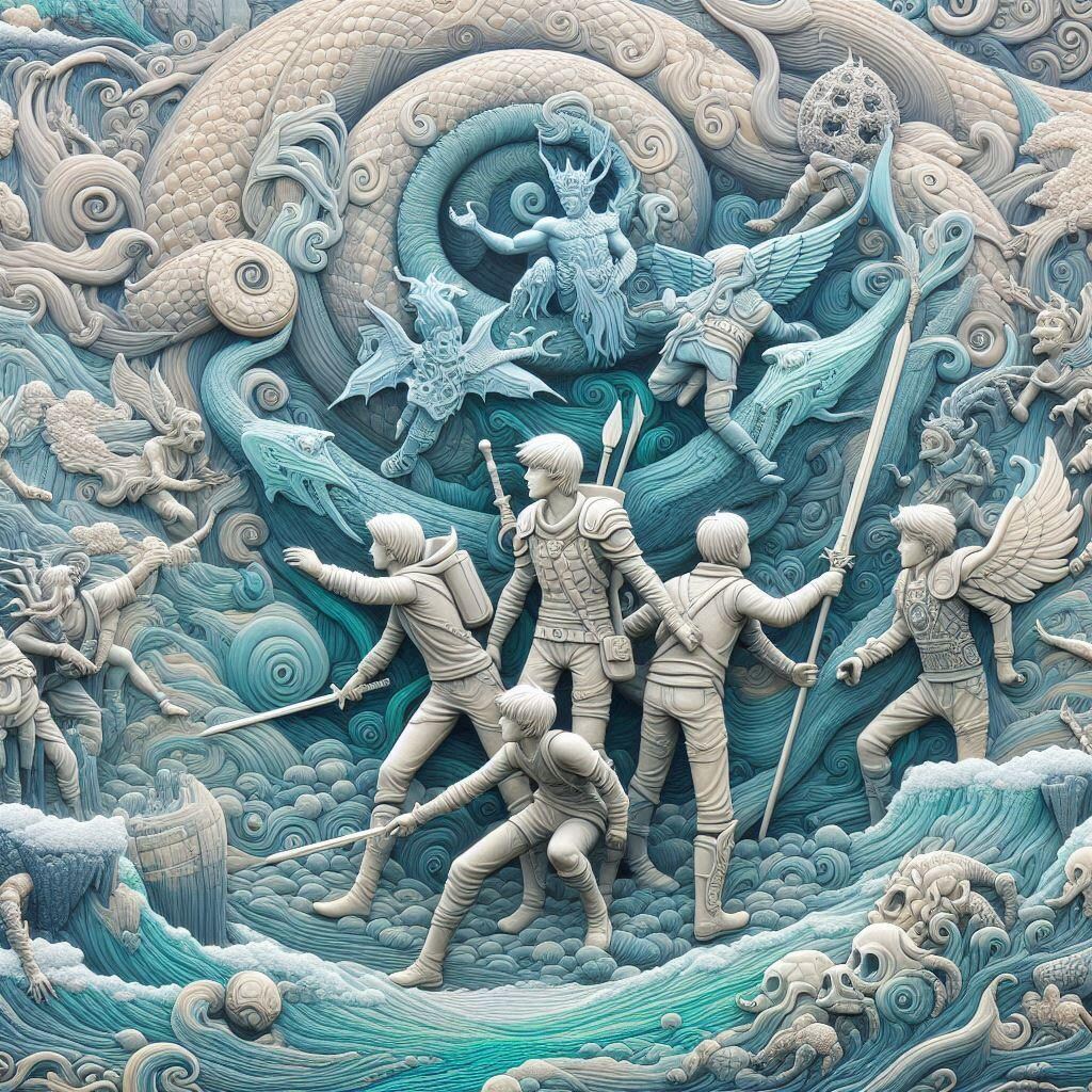 勇者を讃えるレリーフ壁画