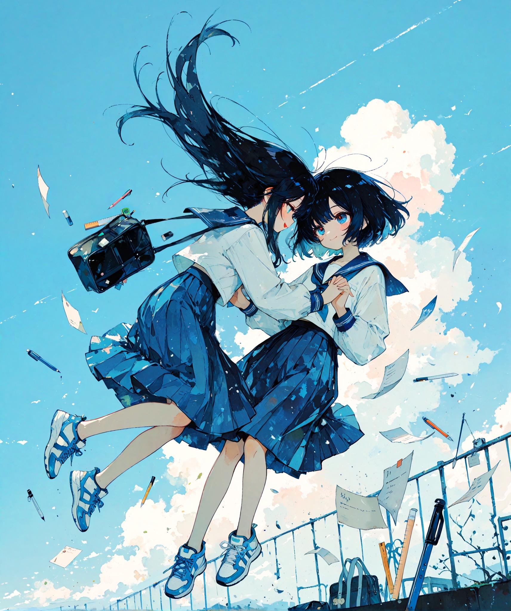 浮いている少女 | の人気AIイラスト・グラビア