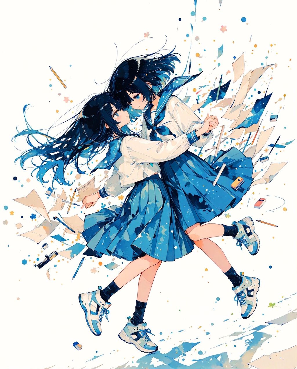 浮いている少女