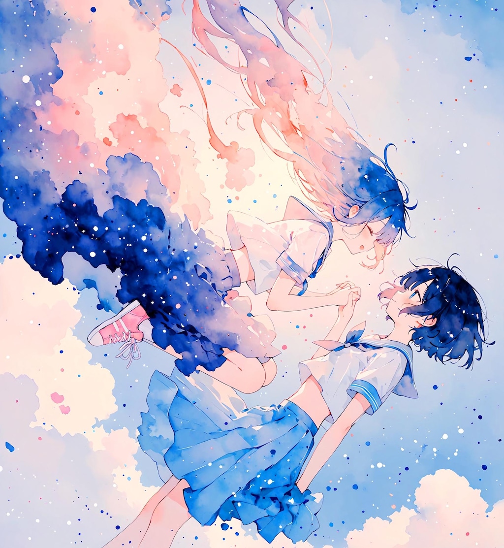 浮いている少女