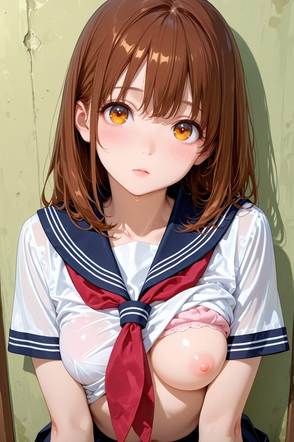 半脱ぎ