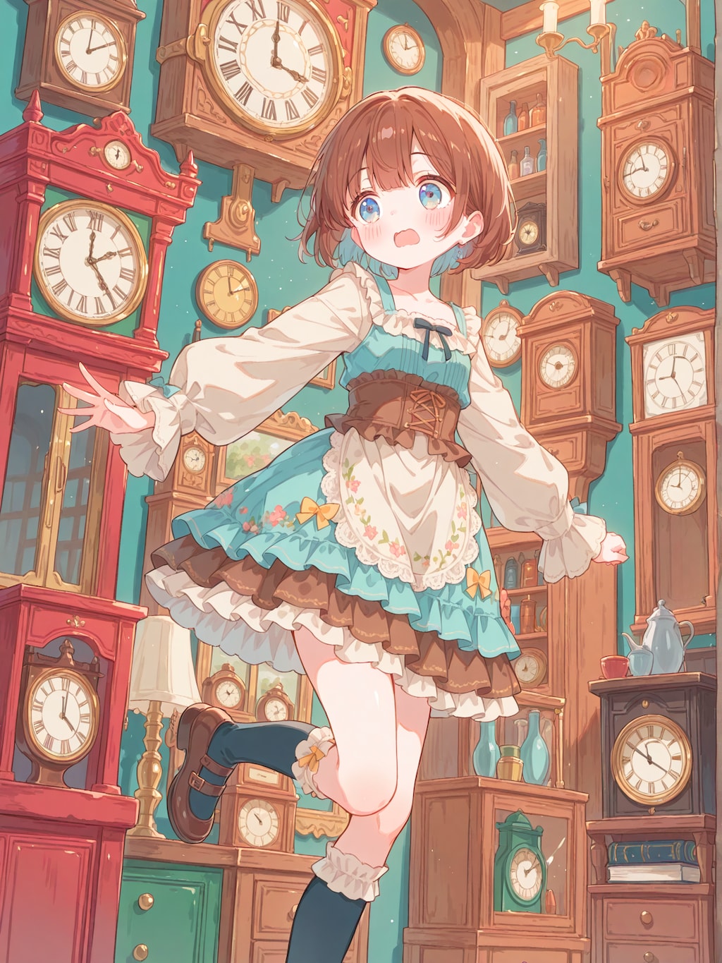 時計だらけ世界に迷い込んだ少女