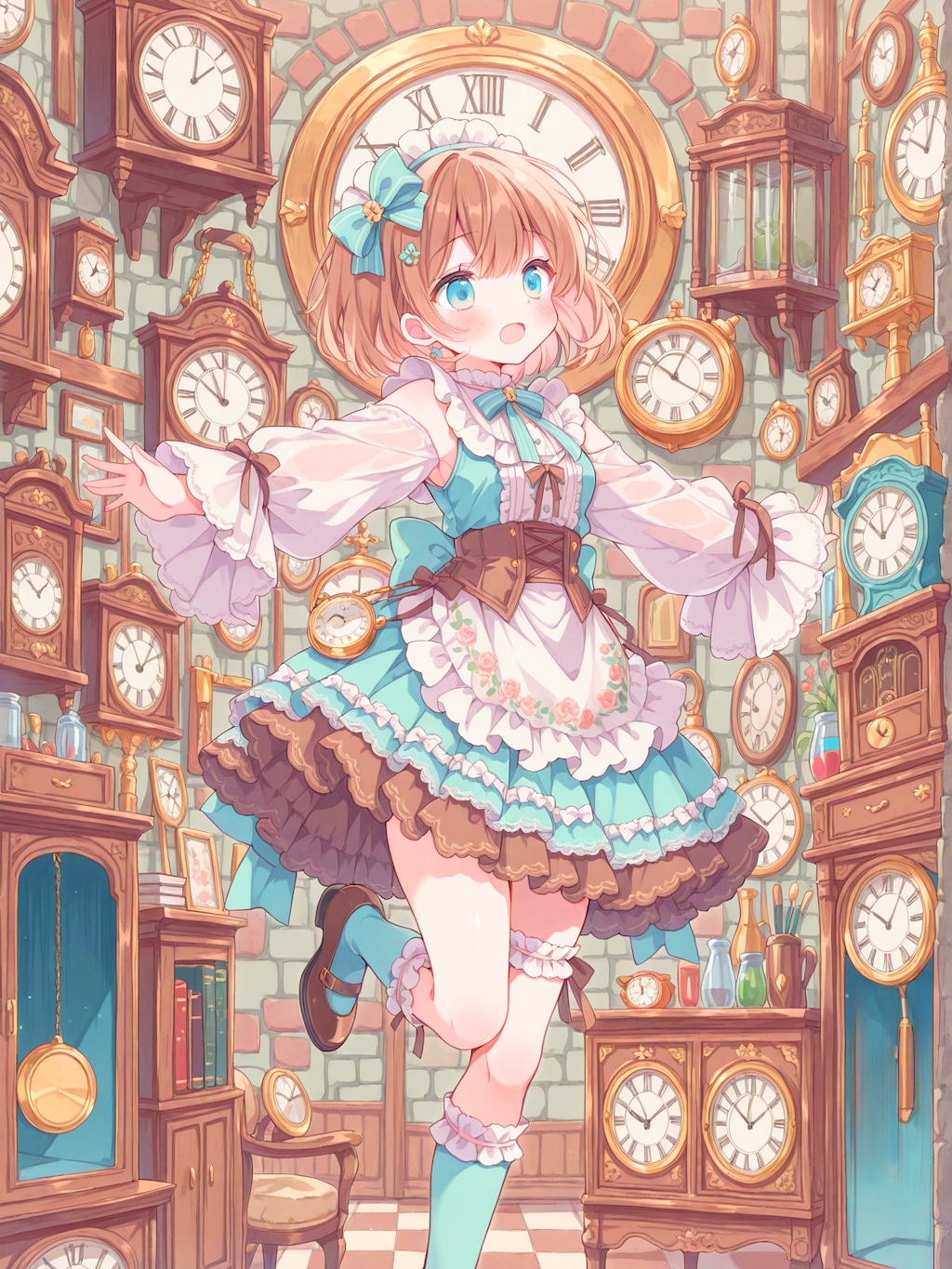 時計だらけ世界に迷い込んだ少女