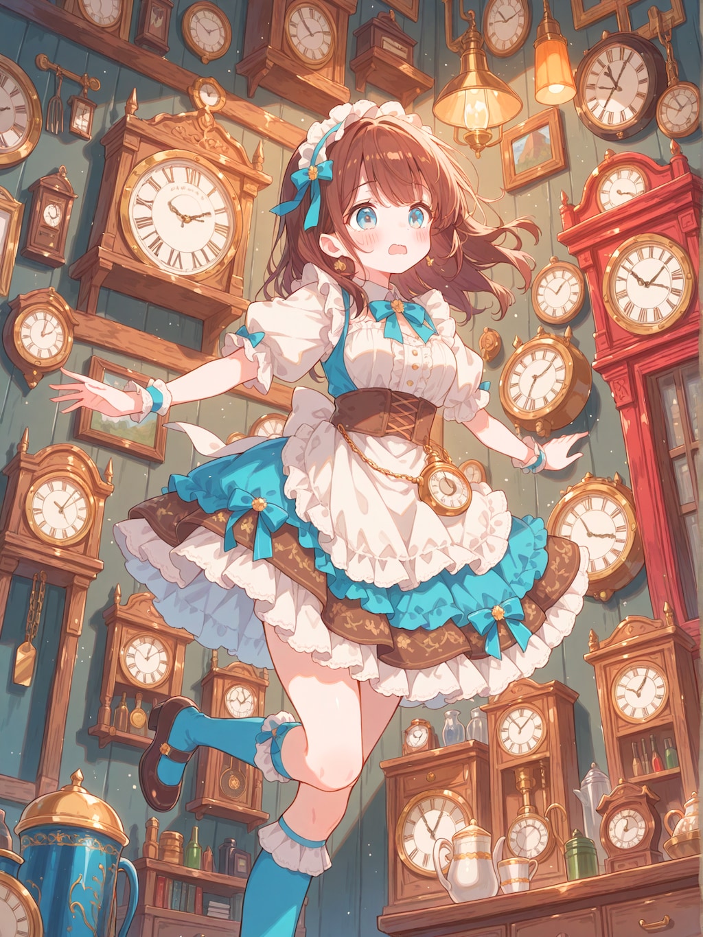 時計だらけ世界に迷い込んだ少女