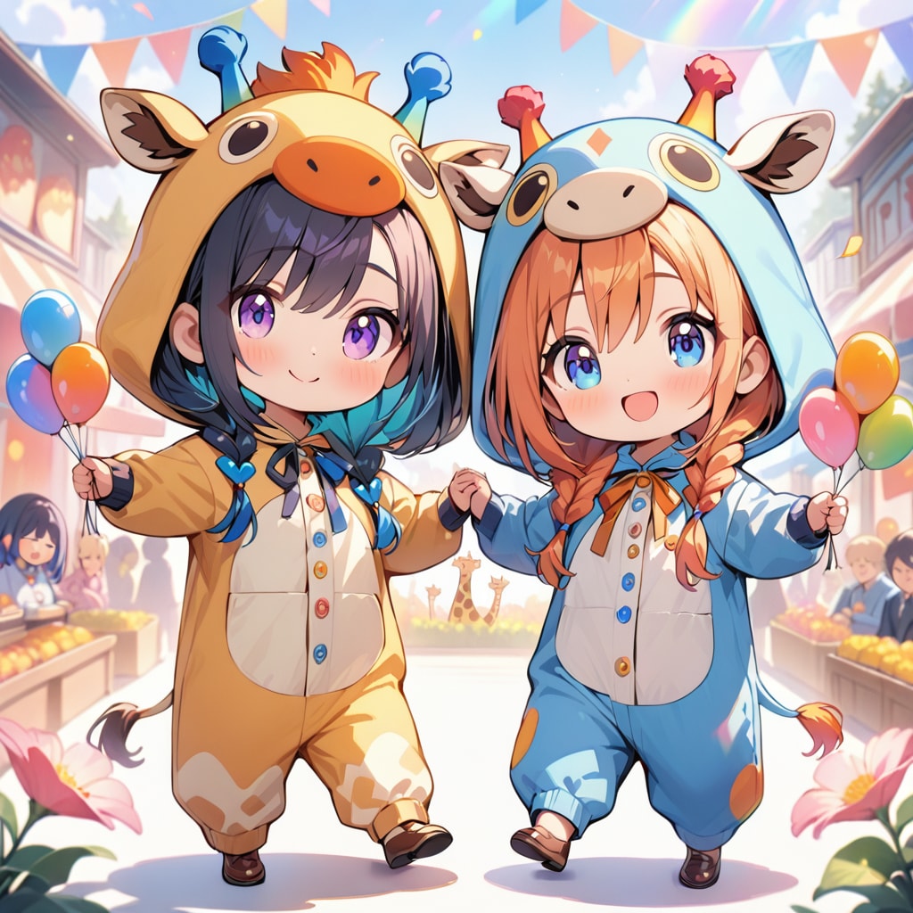 みんな仲良しアニマル着ぐるみちび子ちゃん