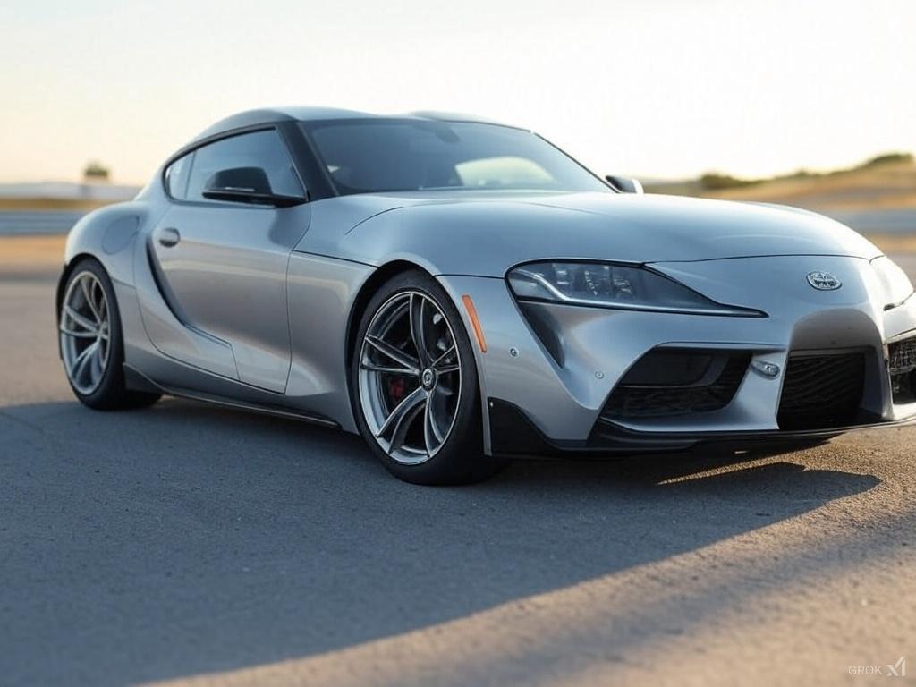 シルバーメタリック　トヨタGRスープラ　　Grok3版 | の人気AIイラスト・グラビア