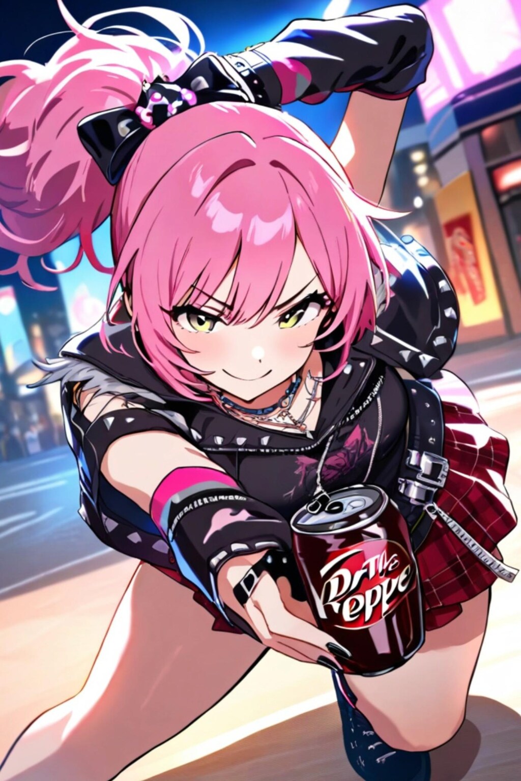 ポニテのピンク髪ちゃん