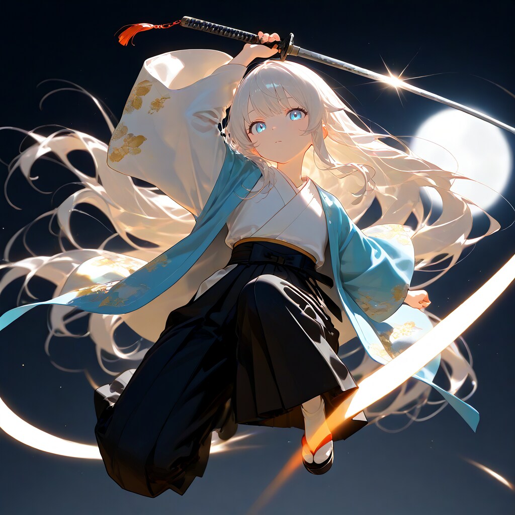 Arc Beneath the Moon / 月下を裂く軌跡 | の人気AIイラスト・グラビア
