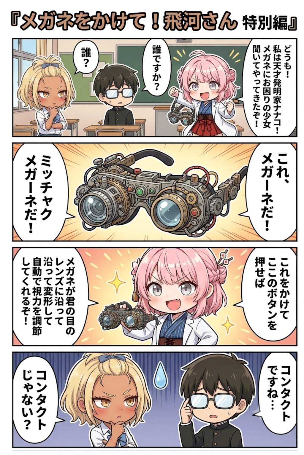 飛河さんに興味津々なナナコ博士