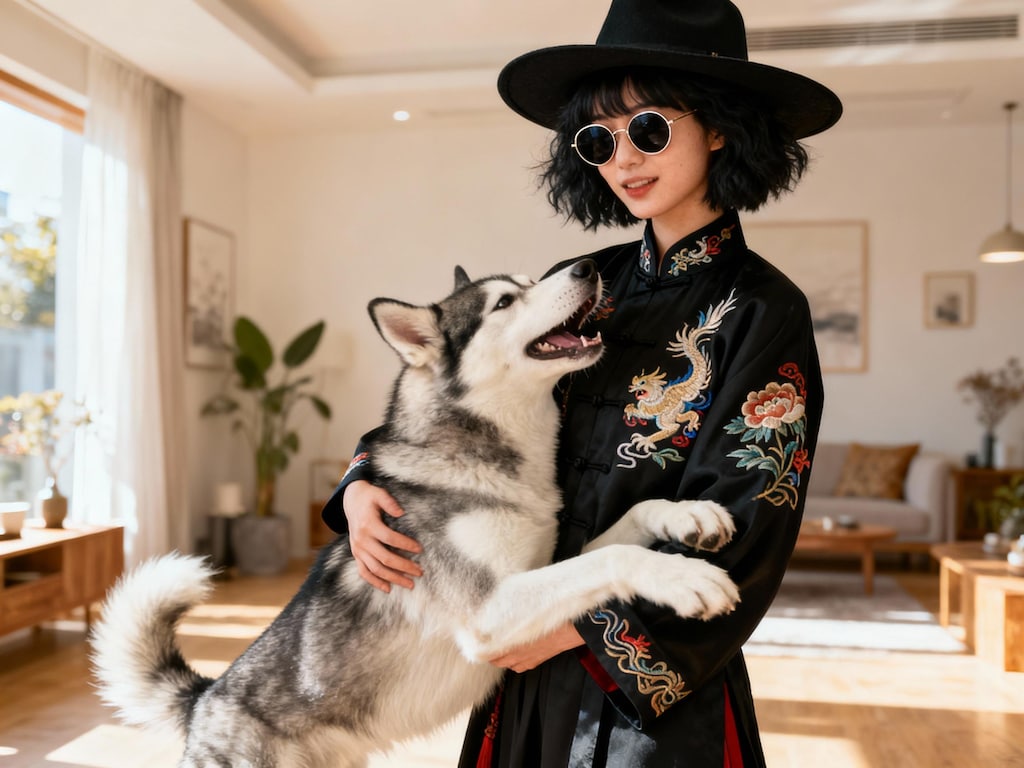 Interview with a husky dog