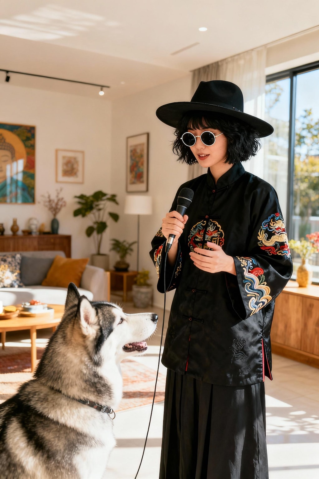 Interview with a husky dog