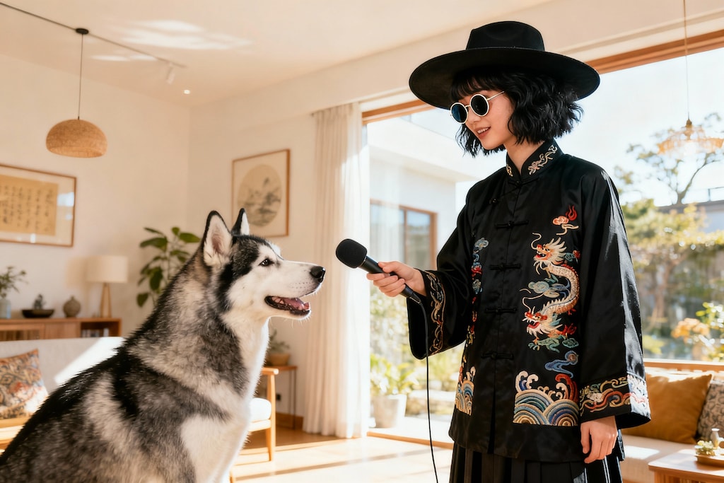 Interview with a husky dog