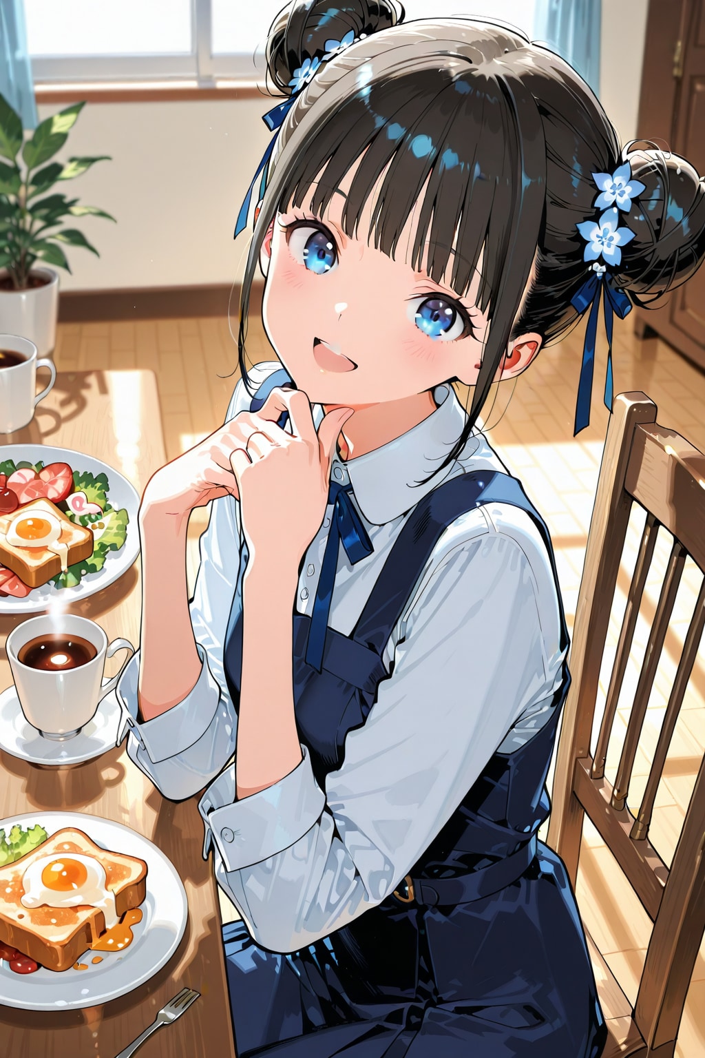 おだんごちゃん🍡✨と朝ごはん🍚✨　3/24 | の人気AIイラスト・グラビア