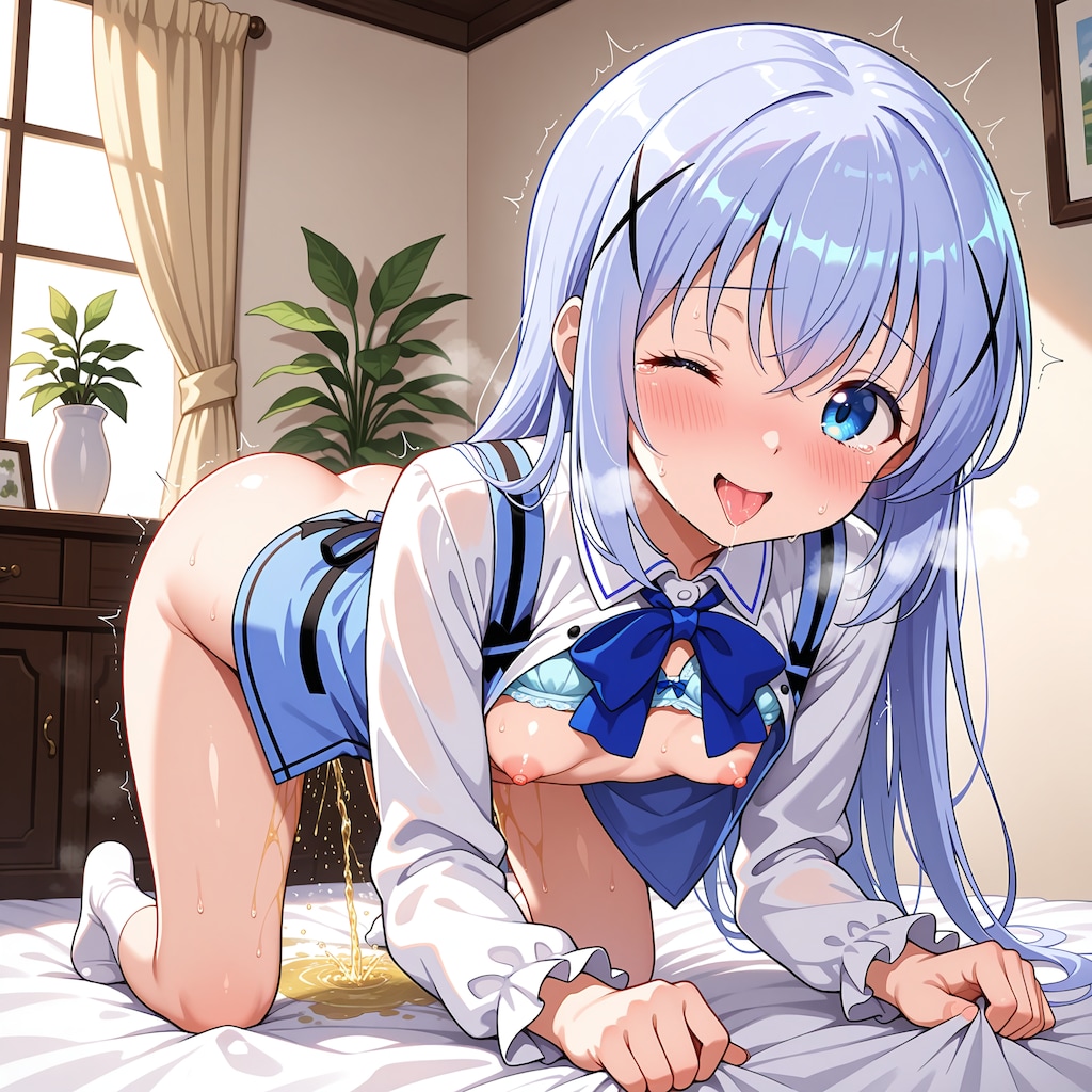 チノちゃん 一人エッチしてお漏らし ２/2