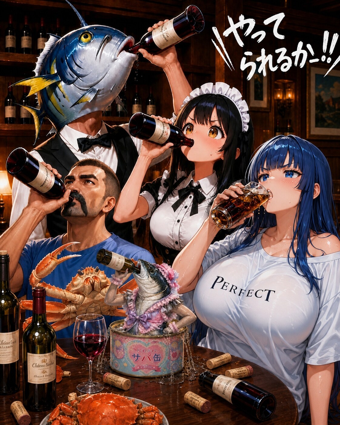 やってられるかー（ぐびぐび×６）