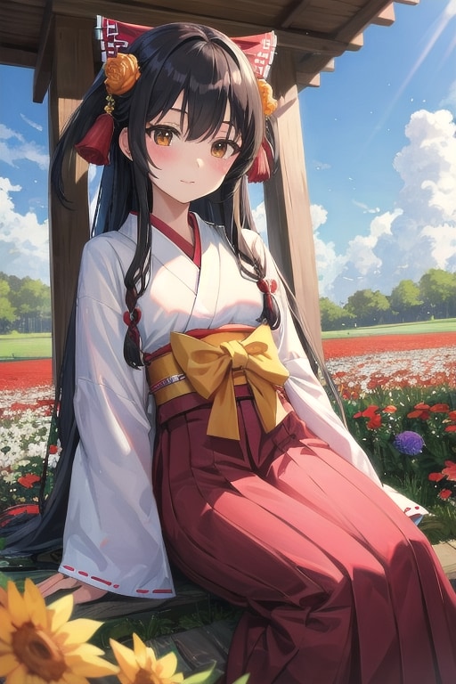 さくらちゃんとお花 | の人気AIイラスト・グラビア