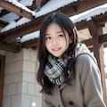雪景色と女性 11枚目