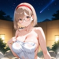 【今日の腹筋】星空と露天風呂 5枚目