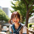 ただひたすらに笑うJK 3枚目