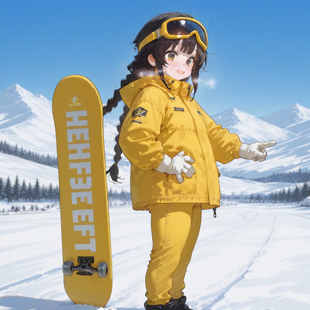 三つ編みちゃんとスキー