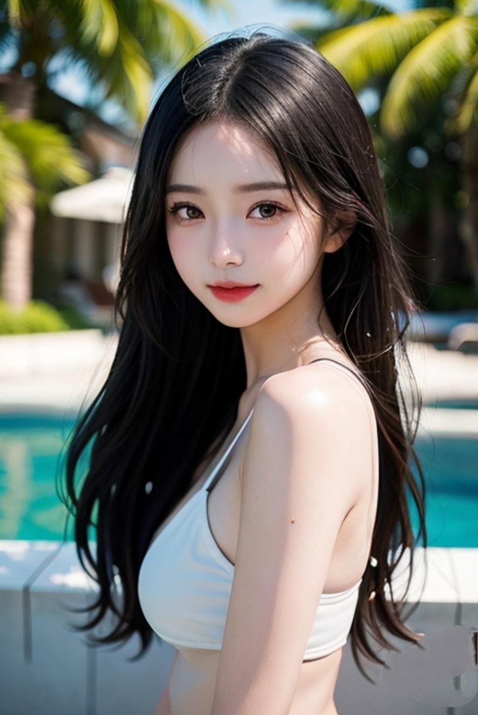 👙ホワイトビキニのS級美女👙