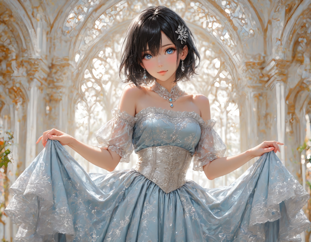 ドレスを着た少女