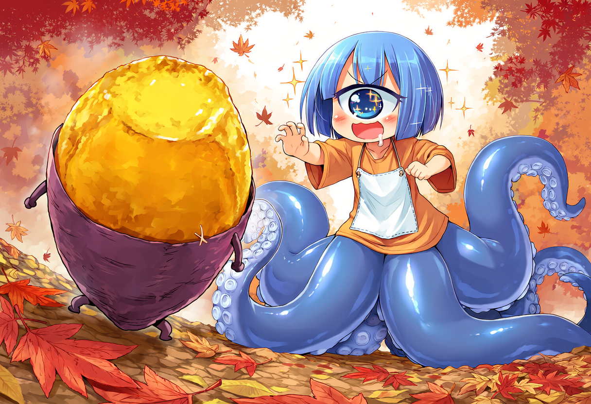 単眼スキュラ　vs秋の味覚 | の人気AIイラスト・グラビア